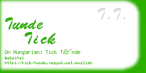 tunde tick business card